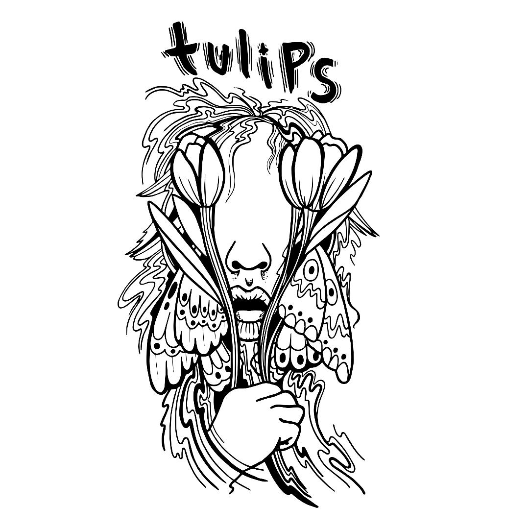 1080x1080 Tulips Deflowered Hold The Note