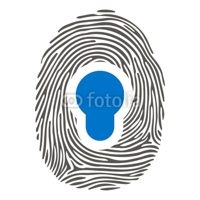 400x400 fingerprint keyhole lock icon vector secure access data