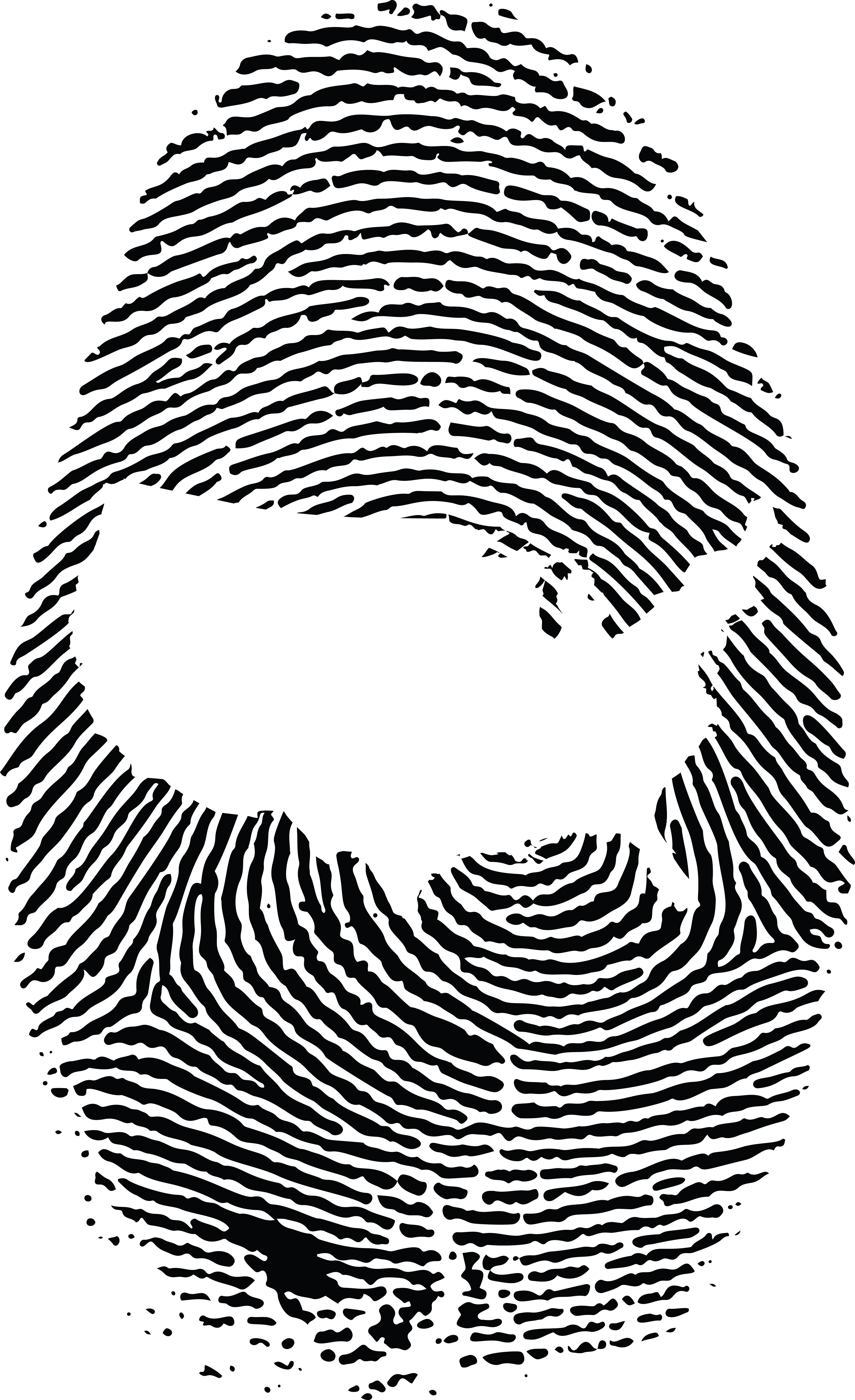 4000x6548 Free Clipart Of A Thumb Print With The United States