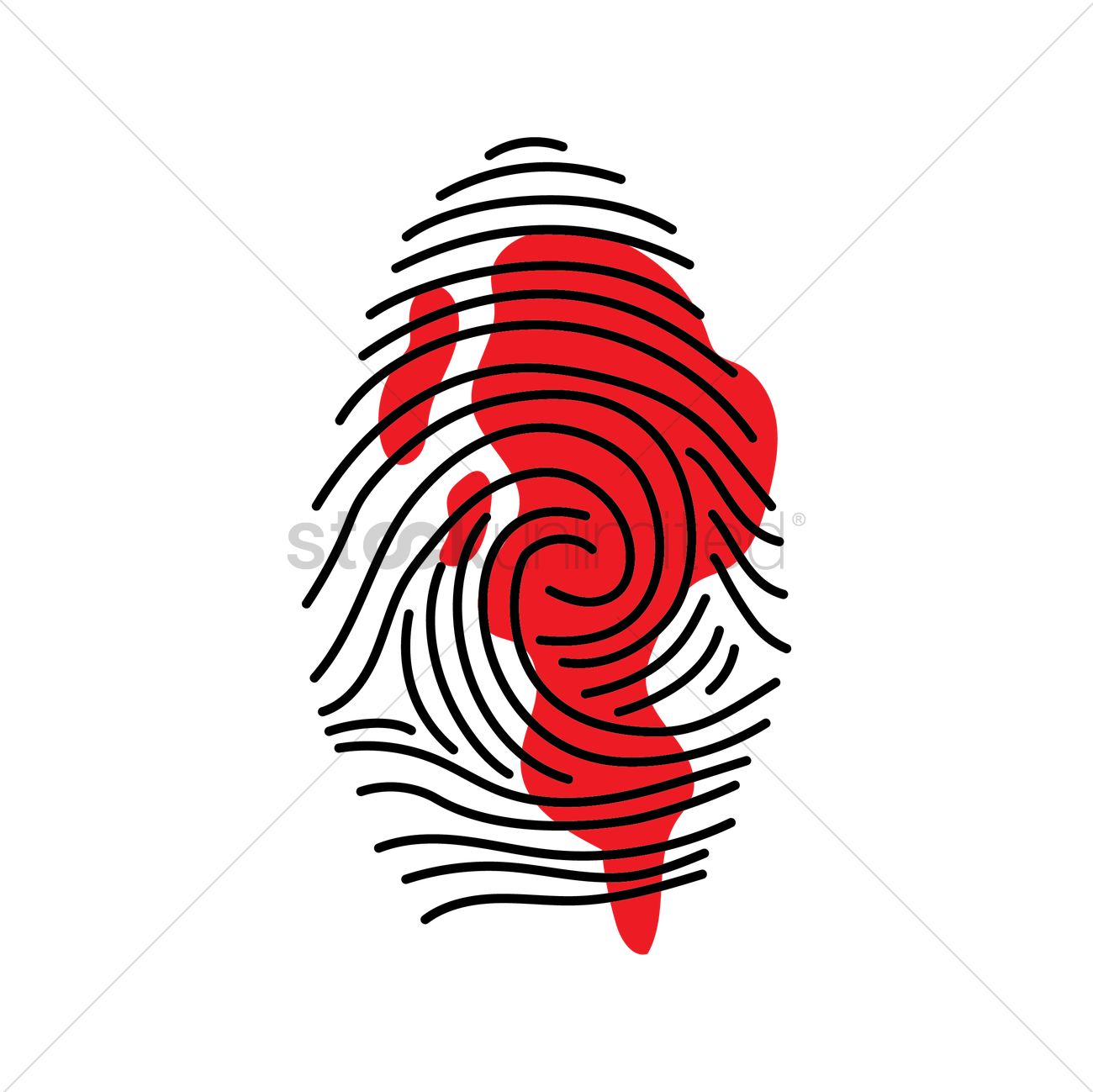 1300x1299 thumbprint evidence vector image