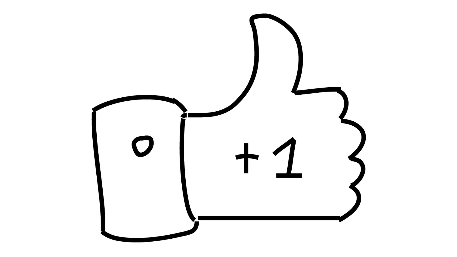 1920x1080 Like With Thumbs Up Line Drawing Illustration Animation
