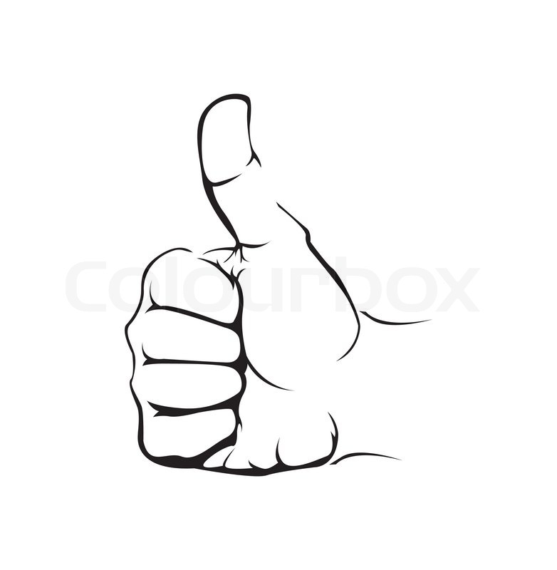 782x800 Thumb Up Simple Symbol Stock Vector Colourbox