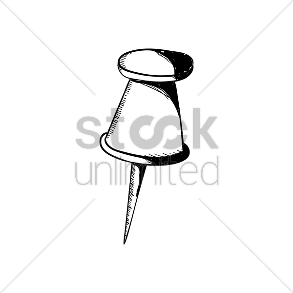 600x600 Thumb Tack Vector Image