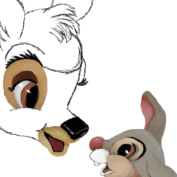 600x600 collection of 'bambi and thumper drawing' download more than