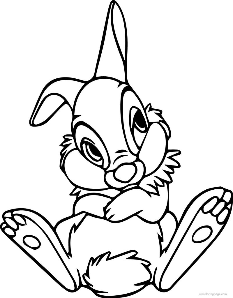 800x1023 disney bambi thumper bunny cartoon rest coloring page