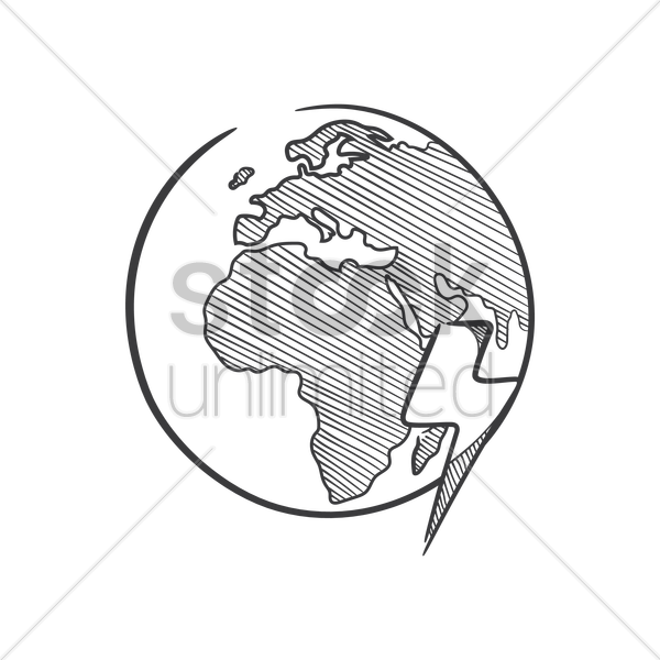 600x600 Globe And Thunder Vector Image