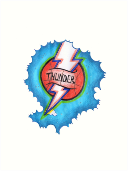 413x549 Thunder Hand Drawing Art Prints