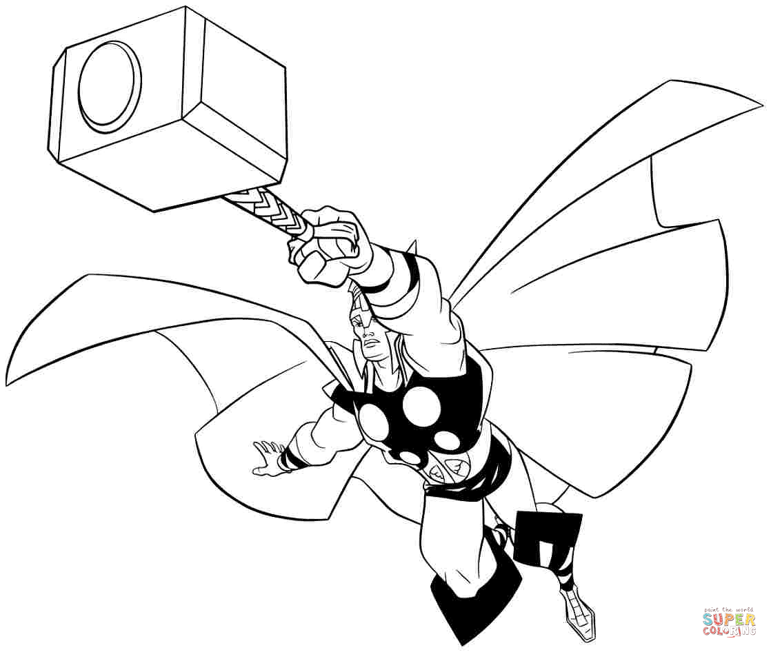 1118x946 Thor Coloring Pages Free