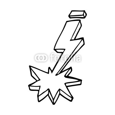 400x400 Line Drawing Cartoon Thunder Bolt Buy Photos Ap Images