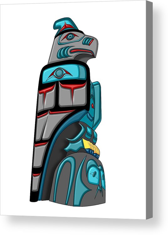 537x750 Thunderbird Totem Pole Acrylic Print