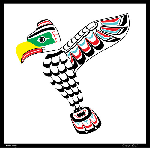 500x493 Thunderbird Totem Pole Drawing