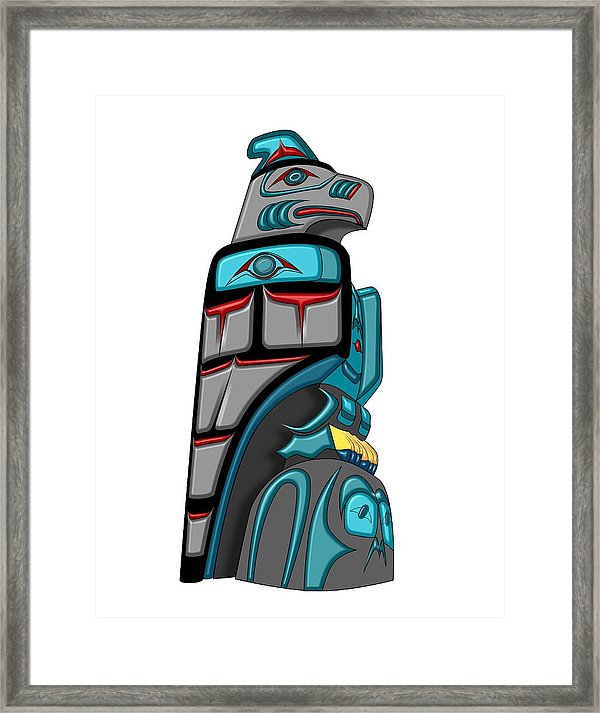600x713 Thunderbird Totem Pole Framed Print