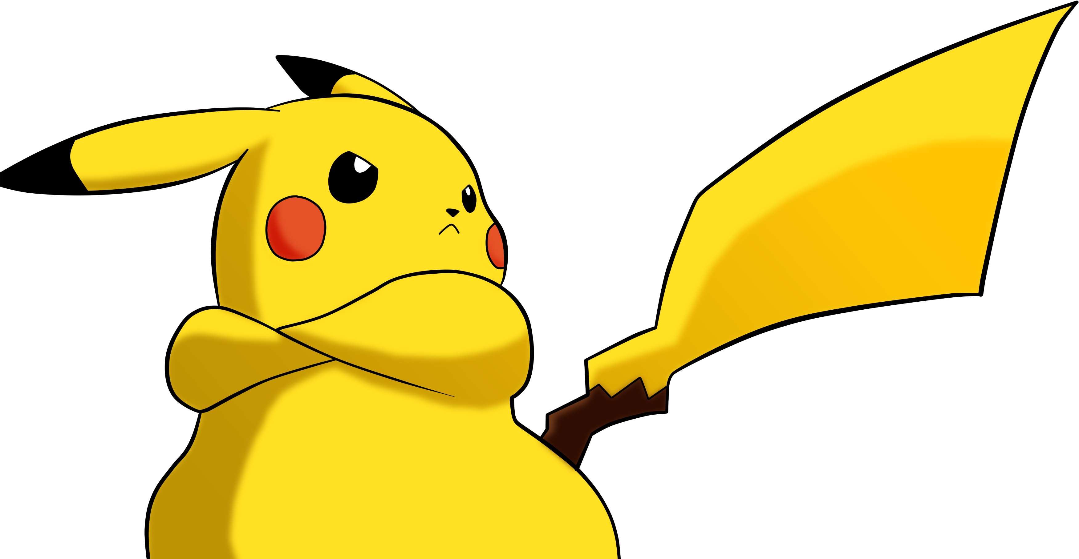 3503x1816 Download Thunderbolt Drawing Pikachu Wallpaper Pokemon Black