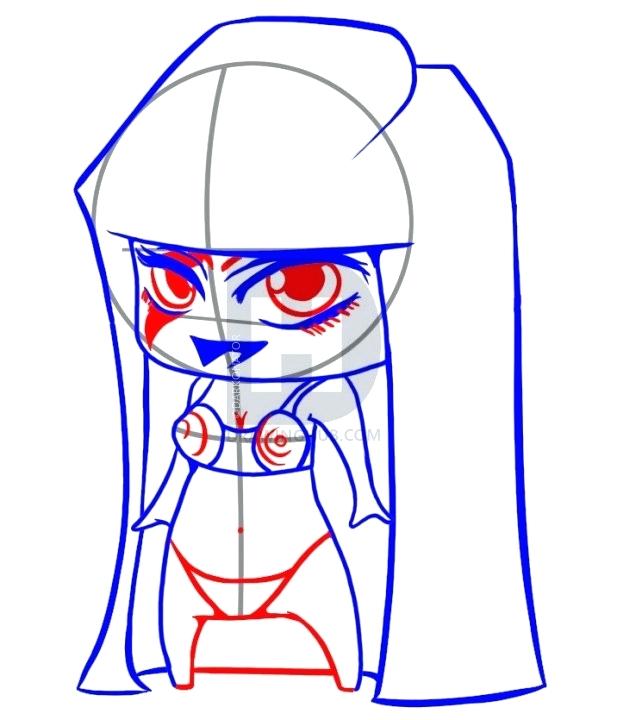 617x720 How To Draw A Lady