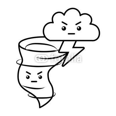 400x400 kawaii twister angry cloud and thunderbolt cartoon buy photos