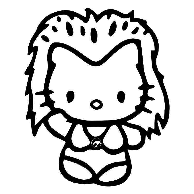 800x800 Hello Kitty Cheetara Thundercats Vinyl Sticker