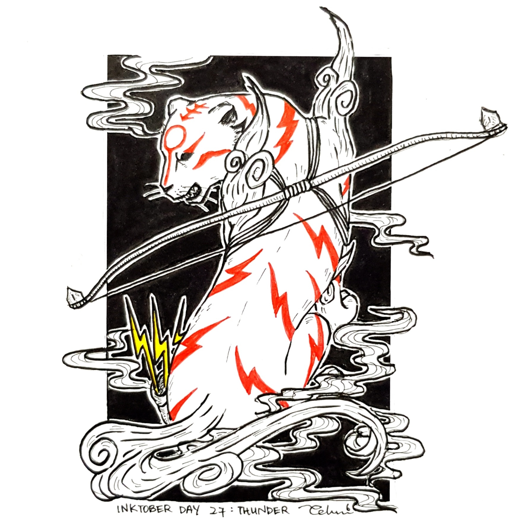 1750x1750 Inktober Day Thunder
