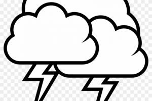 300x200 Thunderstorm Clipart Black And White Clipart Portal