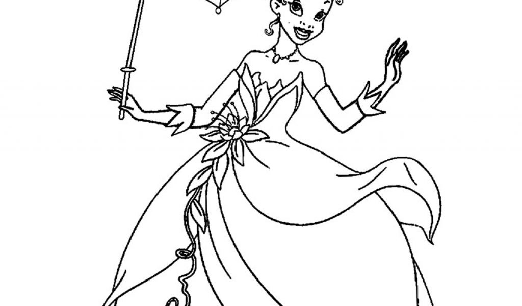 1024x600 Printable Printable Princess Tiana Coloring Pages For Kids Free