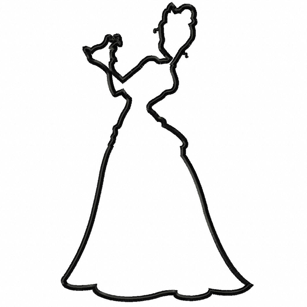 1060x1060 Tiana Silhouette Princess Embroidery Machine Applique Etsy