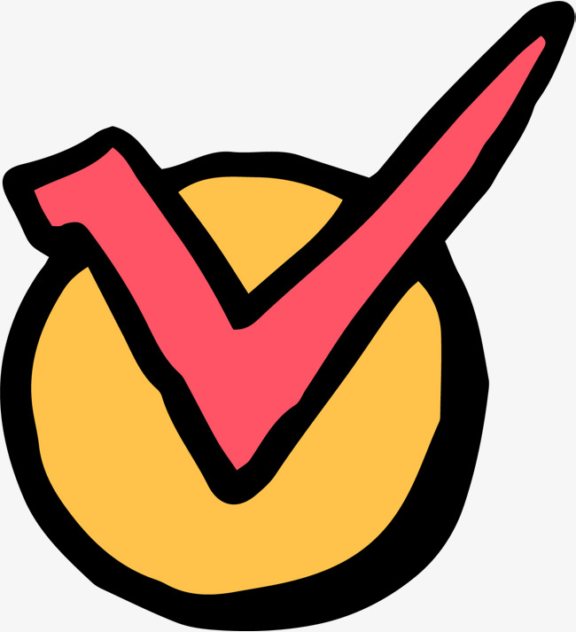 650x713 Cartoon Pattern, Cartoon Hand Drawing, Tick, Correct Png