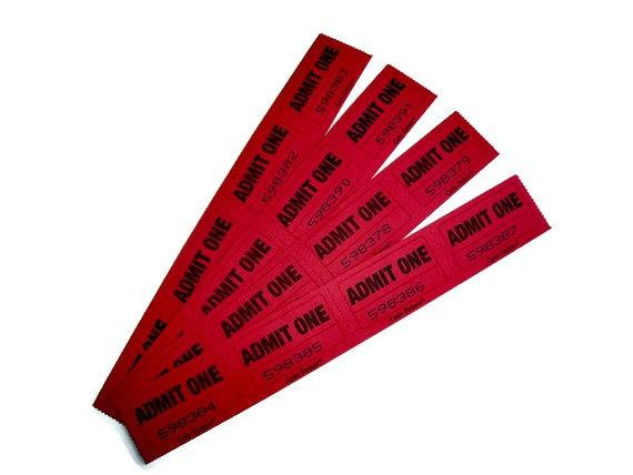 570x428 Red Single Row Admit One Tickets Count Red Raffle Etsy
