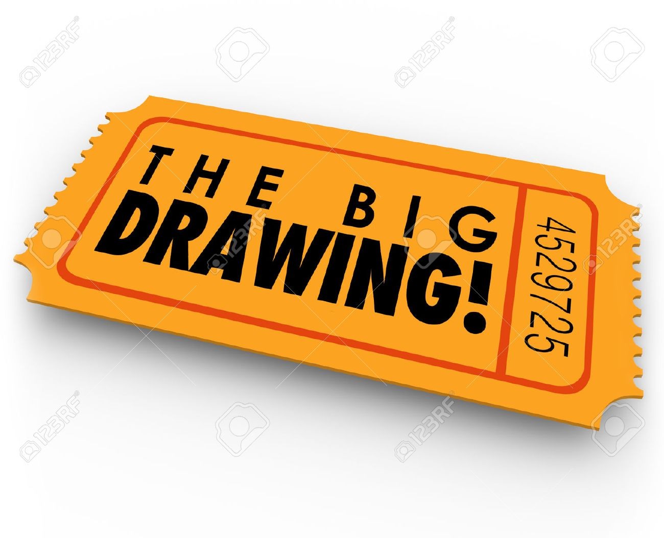 1300x1054 The Big Drawing Words On An Orange Raffle Or Contest