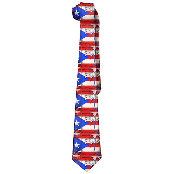 679x679 Men's Puerto Rico Coqui Drawing Novelty Necktie