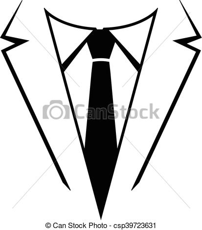 413x470 Suit And Tie Drawing