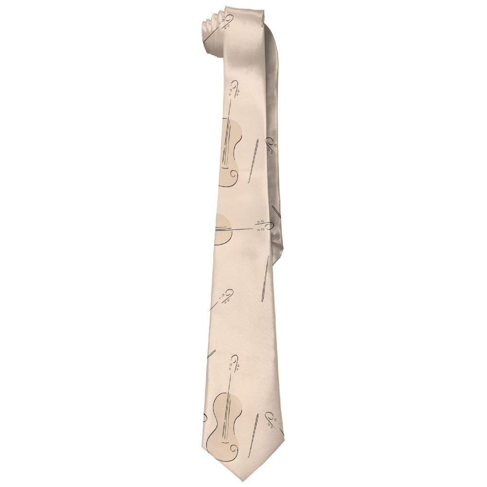 1000x1000 Men Drawing Music Instrument Violin Fashion Tie