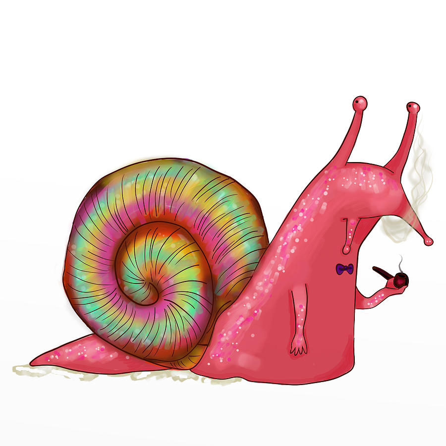 900x900 Weed Snail Drawing