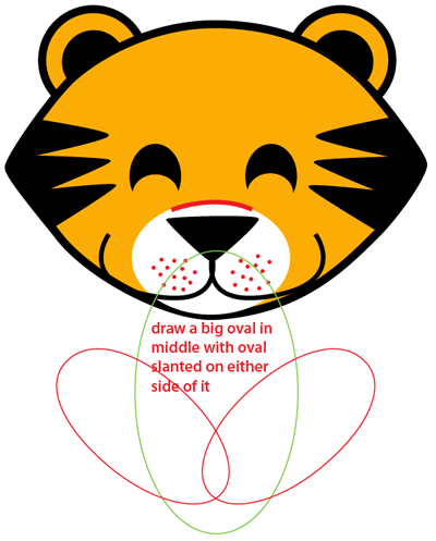 400x497 How To Draw A Cartoon Baby Tiger With Easy Step