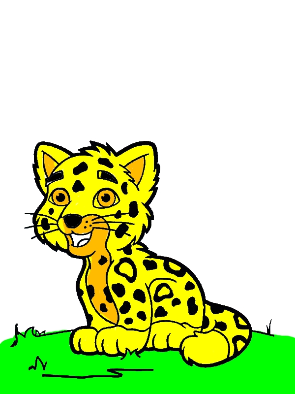 600x800 Cartoon Drawing Of A Cute Tiger Cub Coloring Page