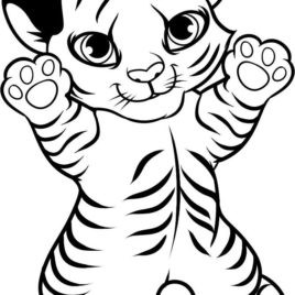 268x268 Coloring Pages Of A Tiger Cub Cubs