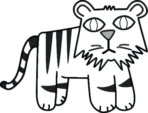 504x386 Easy To Draw Tiger Tiger Easy Draw Tiger Head