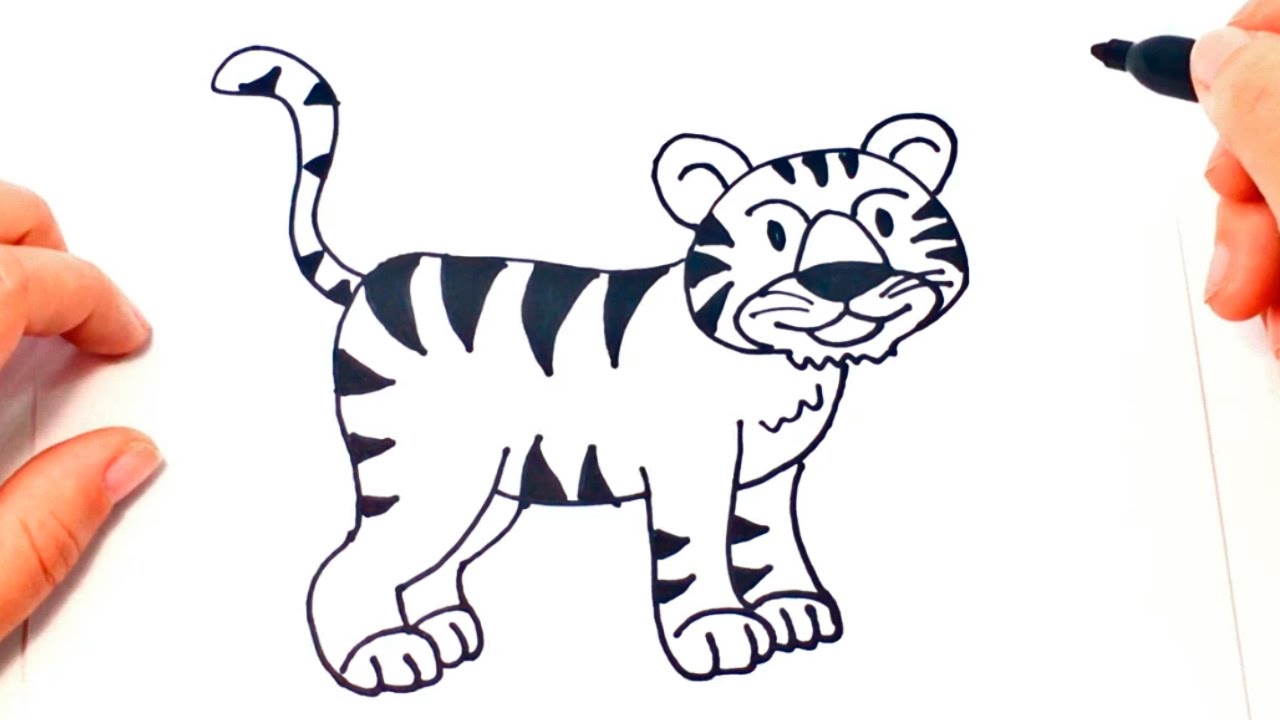 1280x720 How To Draw A Tiger Tiger Easy Draw Tutorial