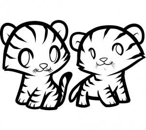 302x268 How To Draw Tigers For Kids, Step