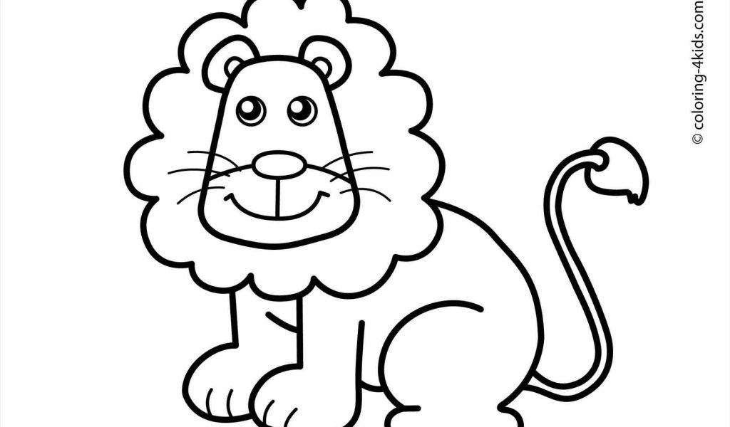 1024x600 The Collection Of S Animal Drawing For Kids Lion Coloring Lion