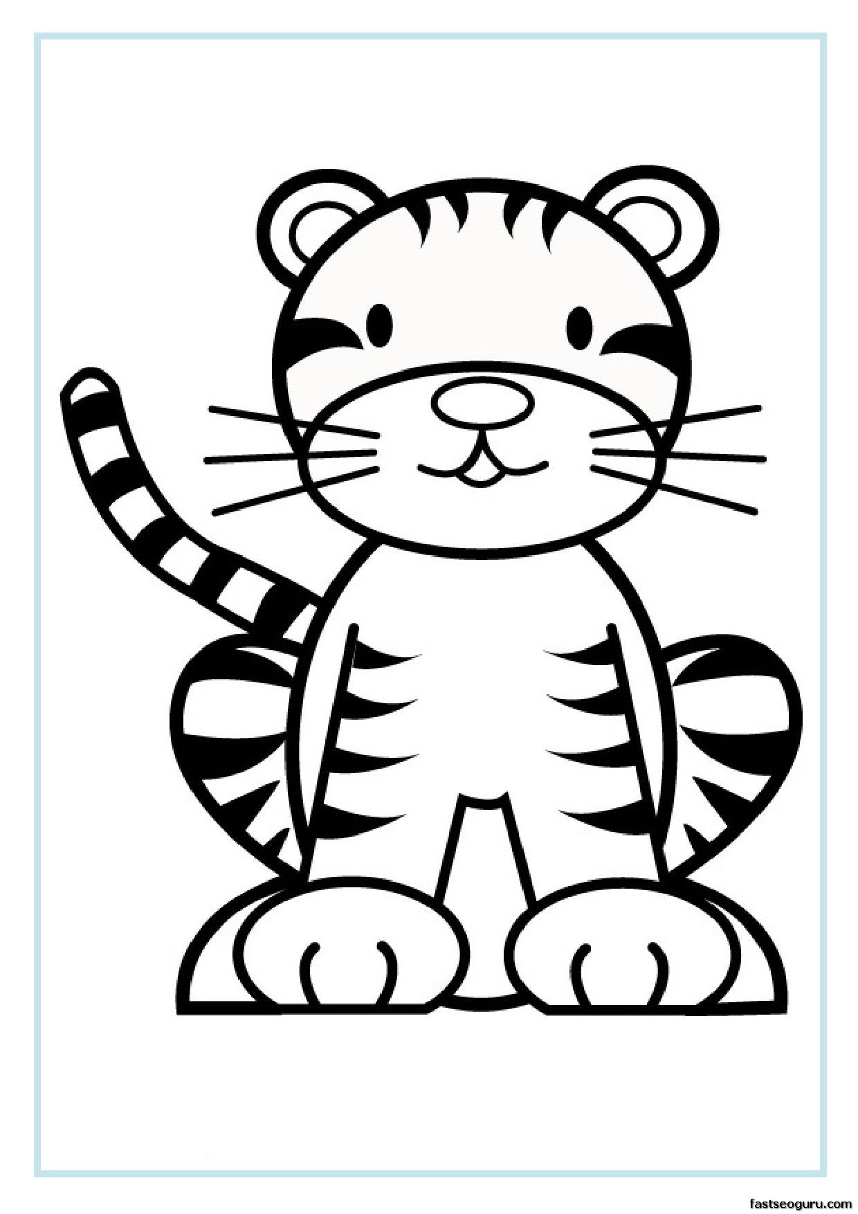 1240x1754 Cute Baby Tiger Drawing Easy