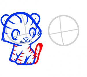 302x268 How To Draw How To Draw Tigers For Kids