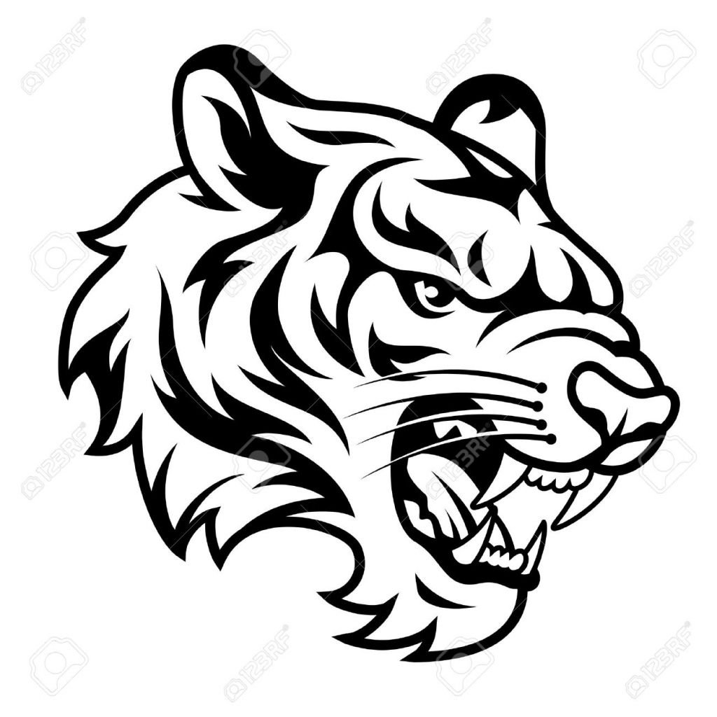 Tiger Face Outline Drawing Free Download On Clipartmag