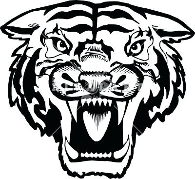 400x367 tiger face outline line drawing of tiger face tiger face outline