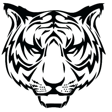 450x449 Outline Of Tiger Outline Image Of Tiger Face