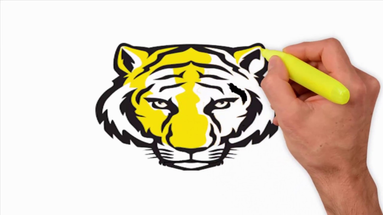 1280x720 Coloring Pages How To Draw A Tiger Face How To Draw A Tiger Face