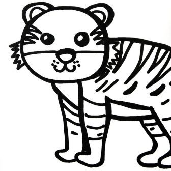 336x336 Tiger Drawing Simple Tags How To Draw A Pig Face Create Your Own