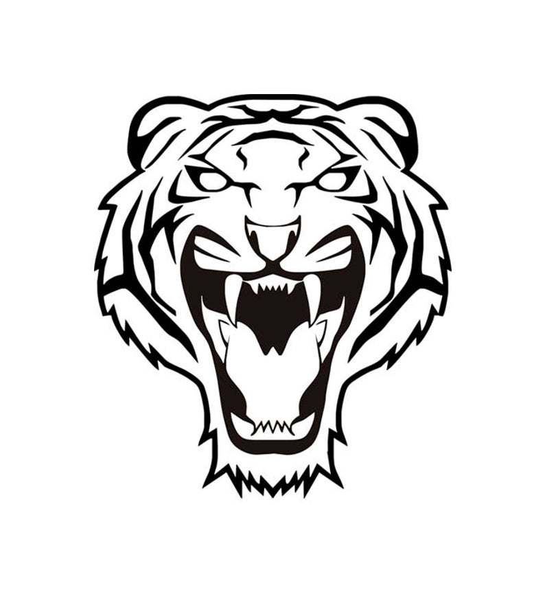 Tiger Head Line Drawing | Free download on ClipArtMag