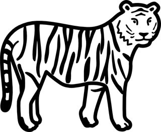 320x261 Drawing Tigers Line Transparent Png Clipart Free Download