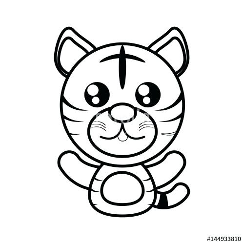 500x500 Tiger Outline Drawing Tiger White Tiger Outline Drawing