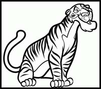 200x177 how to draw cartoon tigers realistic tigers drawing tutorials