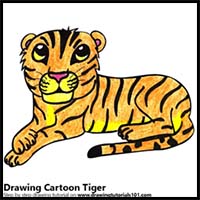 200x200 how to draw cartoon tigers realistic tigers drawing tutorials